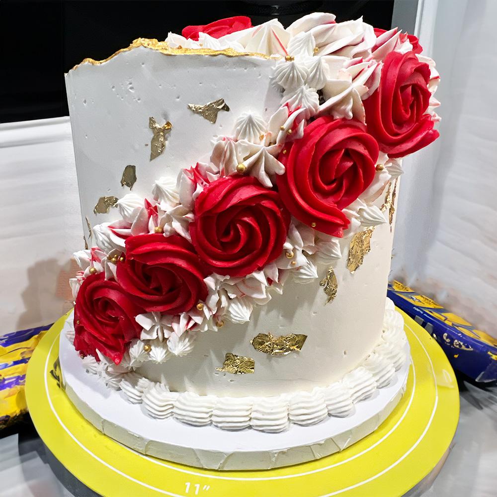 Rose and Gold Cake